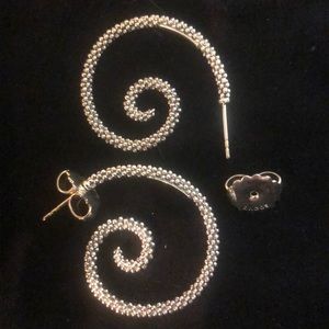 😍 LAGOS Caviar hoop earrings 925 Sterling silver